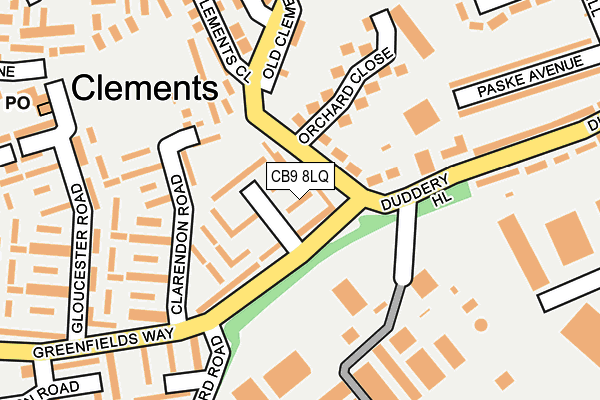 CB9 8LQ map - OS OpenMap – Local (Ordnance Survey)