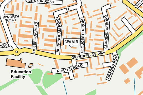 CB9 8LR map - OS OpenMap – Local (Ordnance Survey)