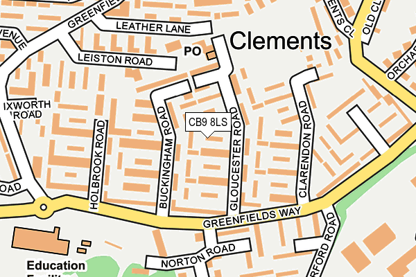 CB9 8LS map - OS OpenMap – Local (Ordnance Survey)