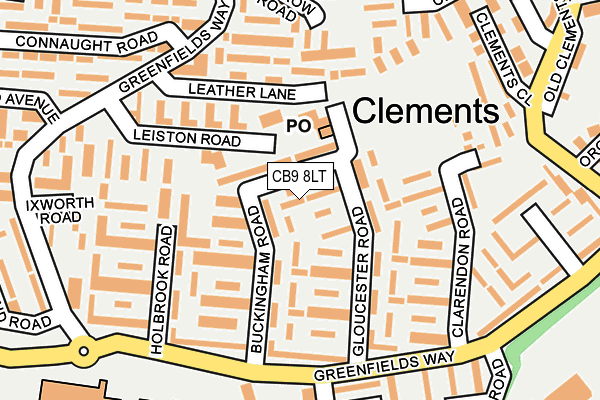 CB9 8LT map - OS OpenMap – Local (Ordnance Survey)