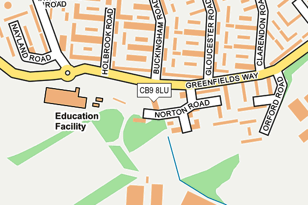 CB9 8LU map - OS OpenMap – Local (Ordnance Survey)
