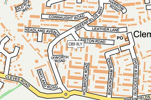 CB9 8LY map - OS OpenMap – Local (Ordnance Survey)