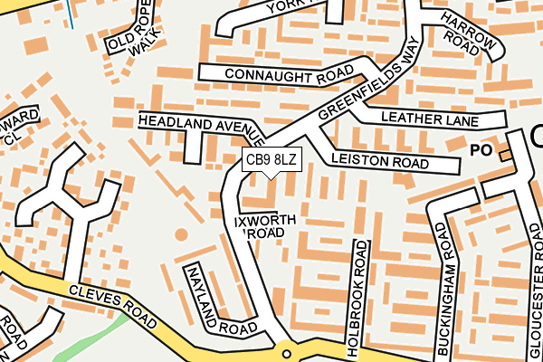 CB9 8LZ map - OS OpenMap – Local (Ordnance Survey)
