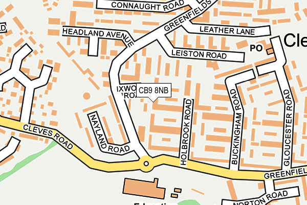 CB9 8NB map - OS OpenMap – Local (Ordnance Survey)