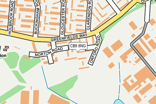 CB9 8NG map - OS OpenMap – Local (Ordnance Survey)