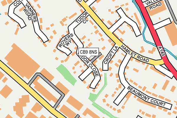 CB9 8NS map - OS OpenMap – Local (Ordnance Survey)