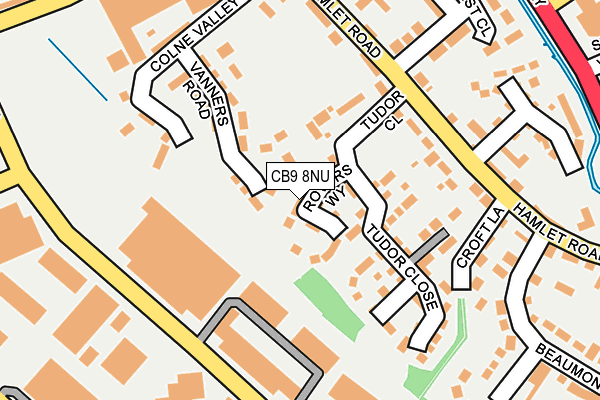 CB9 8NU map - OS OpenMap – Local (Ordnance Survey)