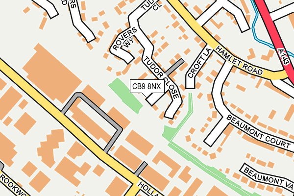 CB9 8NX map - OS OpenMap – Local (Ordnance Survey)