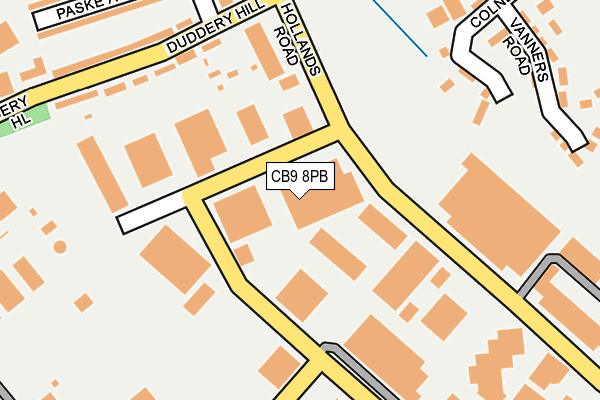 CB9 8PB map - OS OpenMap – Local (Ordnance Survey)