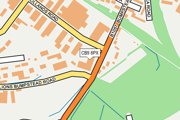 CB9 8PX map - OS OpenMap – Local (Ordnance Survey)