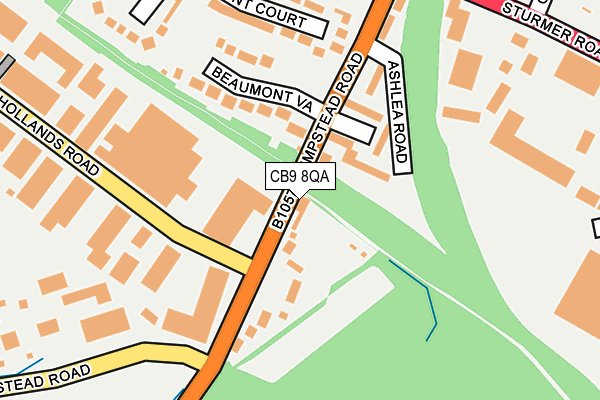 CB9 8QA map - OS OpenMap – Local (Ordnance Survey)