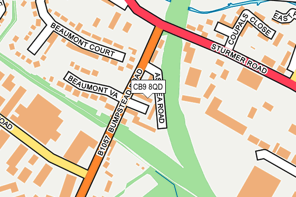 CB9 8QD map - OS OpenMap – Local (Ordnance Survey)