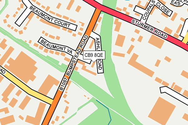 CB9 8QE map - OS OpenMap – Local (Ordnance Survey)