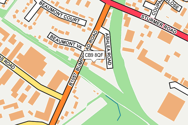 CB9 8QF map - OS OpenMap – Local (Ordnance Survey)
