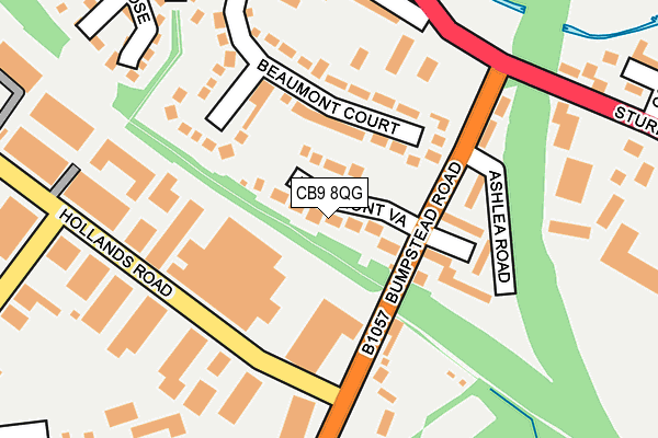 CB9 8QG map - OS OpenMap – Local (Ordnance Survey)