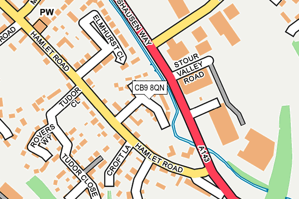CB9 8QN map - OS OpenMap – Local (Ordnance Survey)