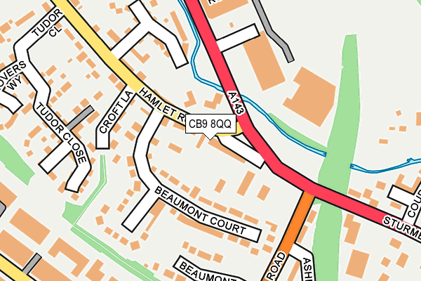 CB9 8QQ map - OS OpenMap – Local (Ordnance Survey)