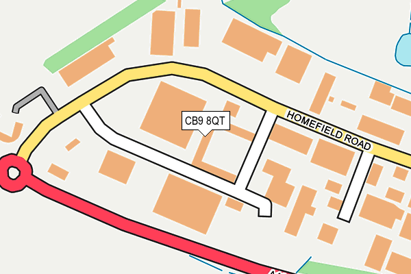 CB9 8QT map - OS OpenMap – Local (Ordnance Survey)