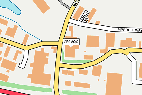 CB9 8QX map - OS OpenMap – Local (Ordnance Survey)