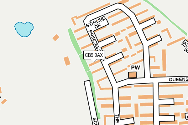 CB9 9AX map - OS OpenMap – Local (Ordnance Survey)