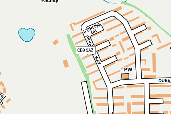 CB9 9AZ map - OS OpenMap – Local (Ordnance Survey)