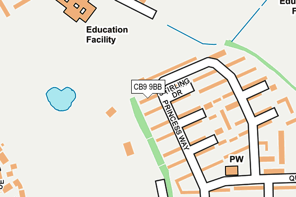 CB9 9BB map - OS OpenMap – Local (Ordnance Survey)