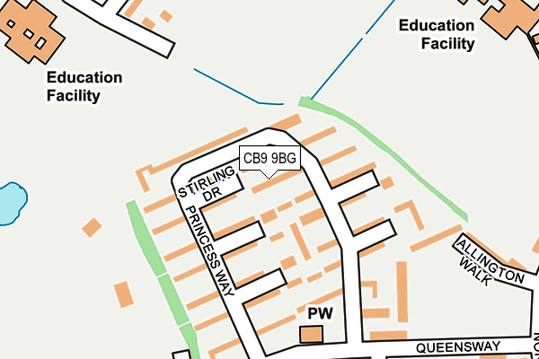 CB9 9BG map - OS OpenMap – Local (Ordnance Survey)