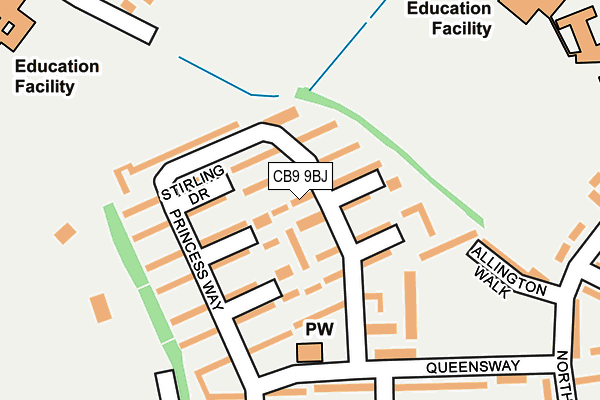 CB9 9BJ map - OS OpenMap – Local (Ordnance Survey)