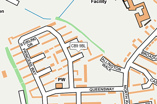 CB9 9BL map - OS OpenMap – Local (Ordnance Survey)