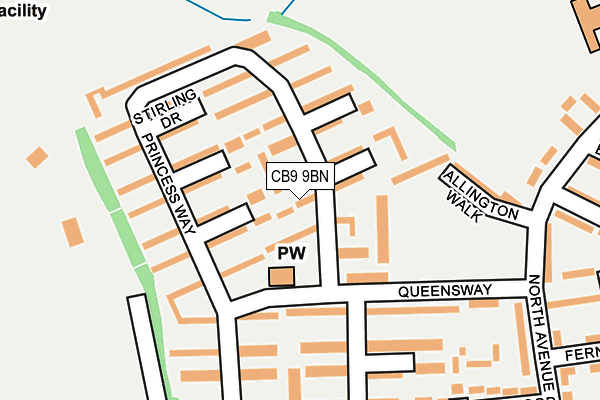 CB9 9BN map - OS OpenMap – Local (Ordnance Survey)