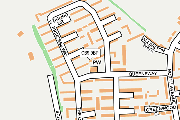 CB9 9BP map - OS OpenMap – Local (Ordnance Survey)