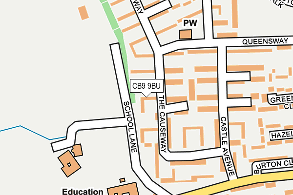 CB9 9BU map - OS OpenMap – Local (Ordnance Survey)