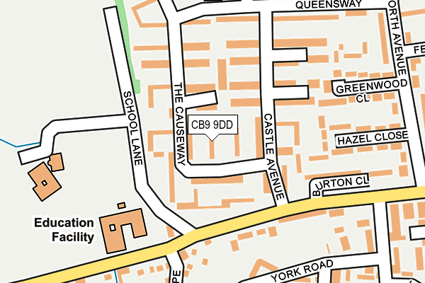 CB9 9DD map - OS OpenMap – Local (Ordnance Survey)