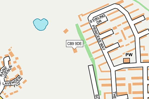 CB9 9DE map - OS OpenMap – Local (Ordnance Survey)
