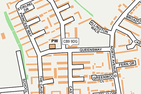 CB9 9DG map - OS OpenMap – Local (Ordnance Survey)