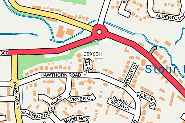 CB9 9DH map - OS OpenMap – Local (Ordnance Survey)