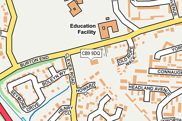 CB9 9DQ map - OS OpenMap – Local (Ordnance Survey)