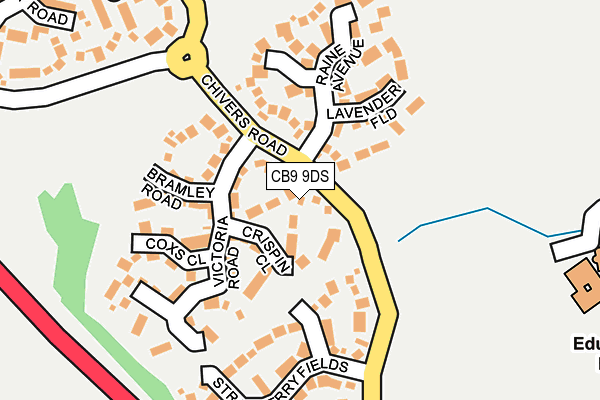 CB9 9DS map - OS OpenMap – Local (Ordnance Survey)