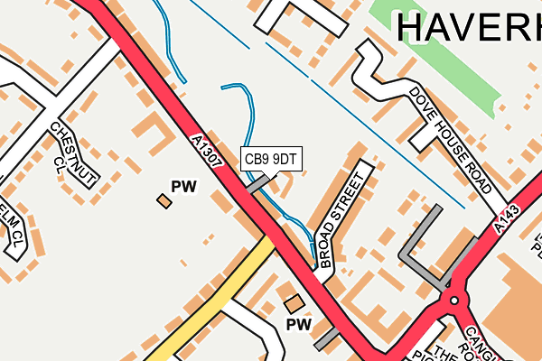 CB9 9DT map - OS OpenMap – Local (Ordnance Survey)
