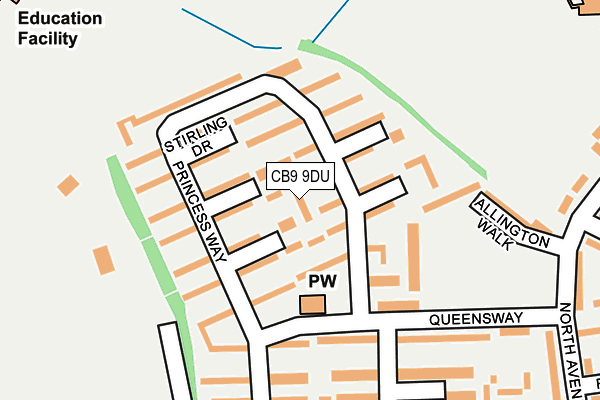 CB9 9DU map - OS OpenMap – Local (Ordnance Survey)
