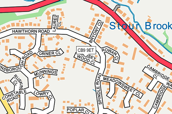 CB9 9ET map - OS OpenMap – Local (Ordnance Survey)