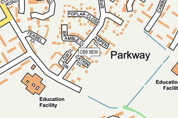 CB9 9EW map - OS OpenMap – Local (Ordnance Survey)