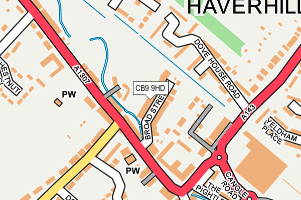 CB9 9HD map - OS OpenMap – Local (Ordnance Survey)