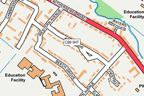 CB9 9HT map - OS OpenMap – Local (Ordnance Survey)
