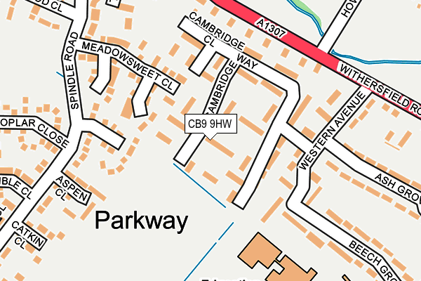 CB9 9HW map - OS OpenMap – Local (Ordnance Survey)