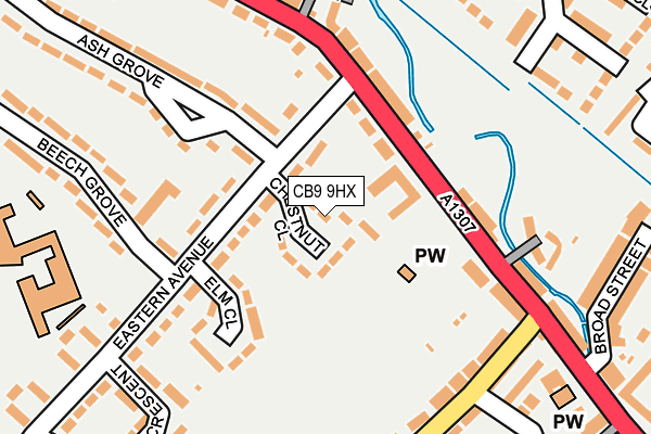 CB9 9HX map - OS OpenMap – Local (Ordnance Survey)