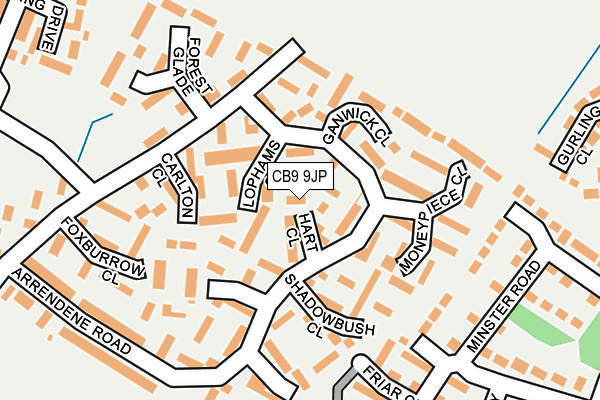 CB9 9JP map - OS OpenMap – Local (Ordnance Survey)