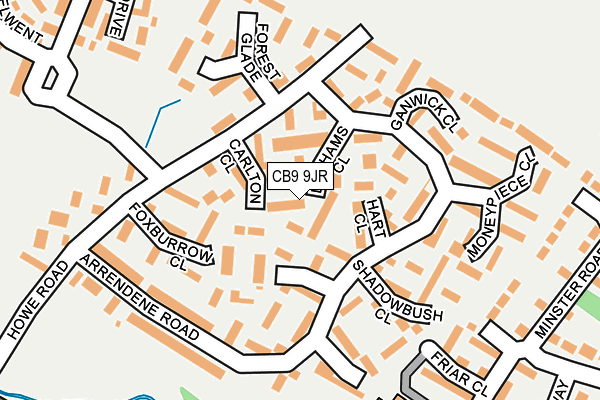 CB9 9JR map - OS OpenMap – Local (Ordnance Survey)