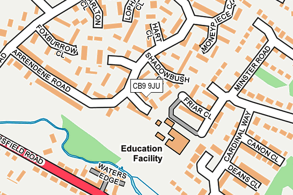 CB9 9JU map - OS OpenMap – Local (Ordnance Survey)