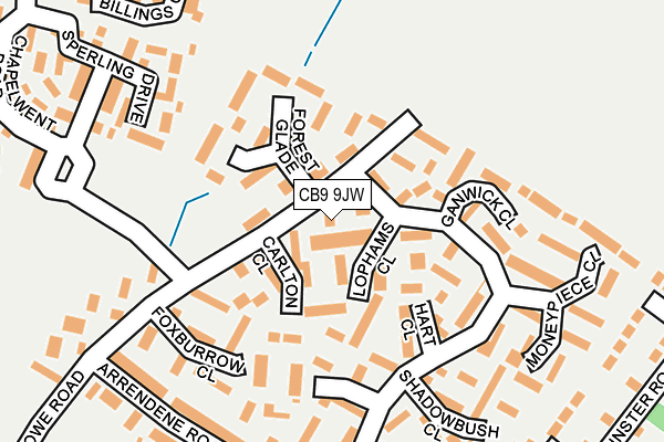 CB9 9JW map - OS OpenMap – Local (Ordnance Survey)